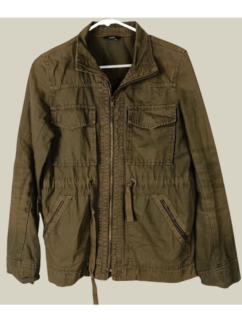 J Crew Canvas Field Utility Jacket Womens XS Army Green Hiking Travel Military